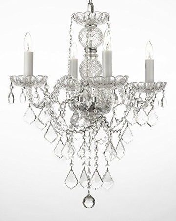 Swarovski Crystal Trimmed Chandelier New Authentic All Crystal Chandelier Lighting H22" X W17" - J10-3/26098/4 Sw