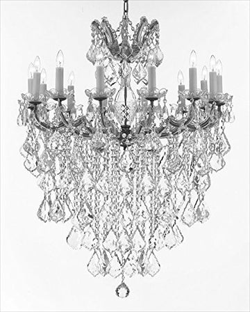 Maria Theresa Chandelier Crystal Lighting Chandeliers Lights Fixture Pendant Ceiling Lamp For Dining Room Entryway Living Room H 36" X W 31" - A83-B13/B7/Cs/2489/14