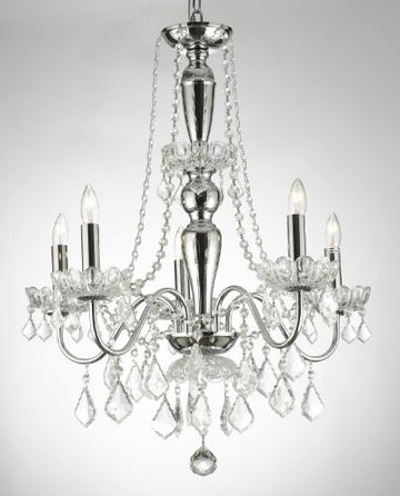 Elegant 5 Light Crystal Chandelier Pendant Lighting Fixture Light Lamp - J10-26017/5