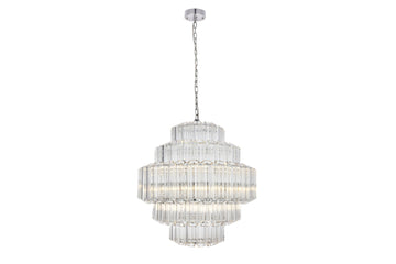 ZC121-1706D23C - Urban Classic: Riviera 12 Light Chrome Chandelier