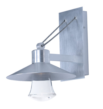Civic LED 1-Light Small Outdoor Wall Lantern Brushed Aluminum - C157-54360CLAL