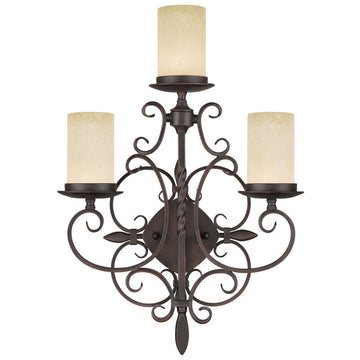 Livex Millburn Manor 3 Light Imperial Bronze Wall Sconce - C185-5482-58