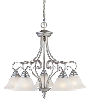 Livex Coronado 5 Light Brushed Nickel Chandelier - C185-6135-91