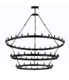 Wrought Iron Vintage Barn Metal Castile Three Tier Chandelier Chandeliers Industrial Loft Rustic Lighting W 63" H 75" - A113-3428/30+24+18