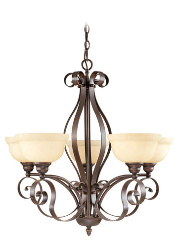 Livex Manchester 5 Light Imperial Bronze Chandelier - C185-6155-58