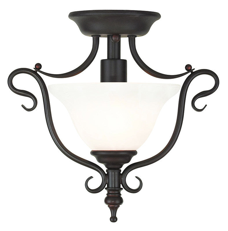 Livex Coronado 1 Light Bronze Ceiling Mount - C185-6186-07