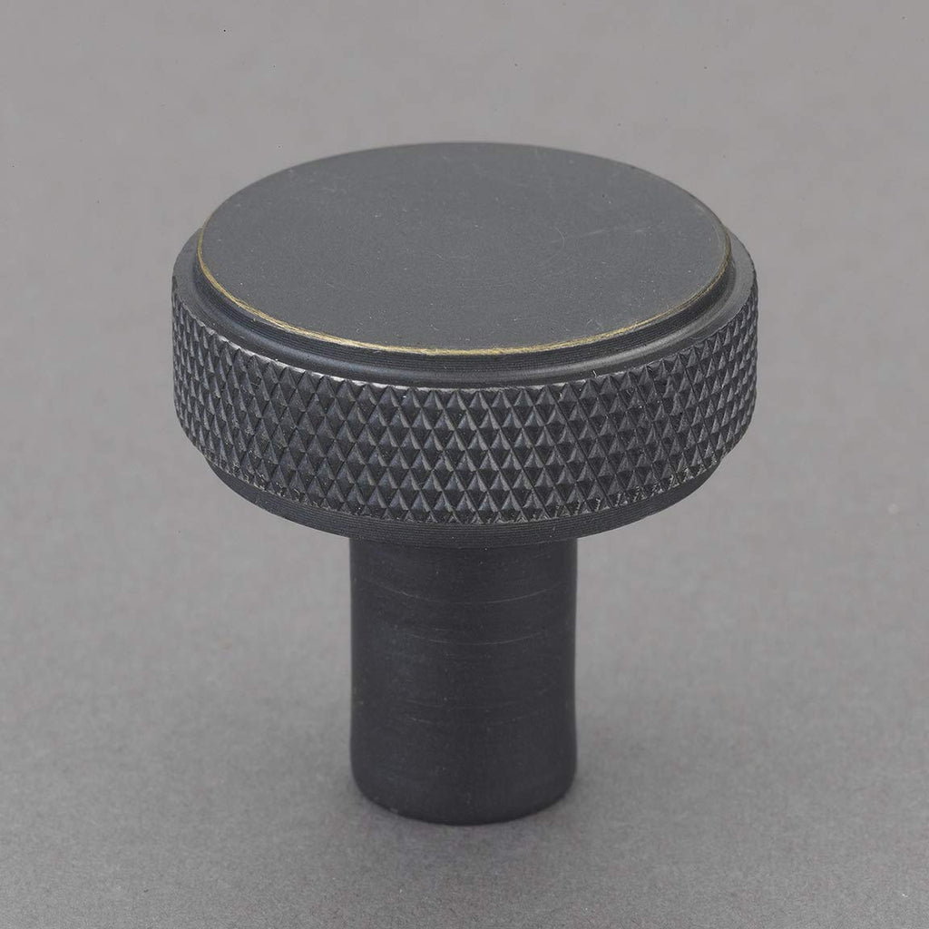 Belle Knurled 1.25" Knob Pulls Handle Hardware Bronze Finish Great for Kitchen or Bathroom Cabinets, Drawers, Dressers, and More! - P100-13/4543