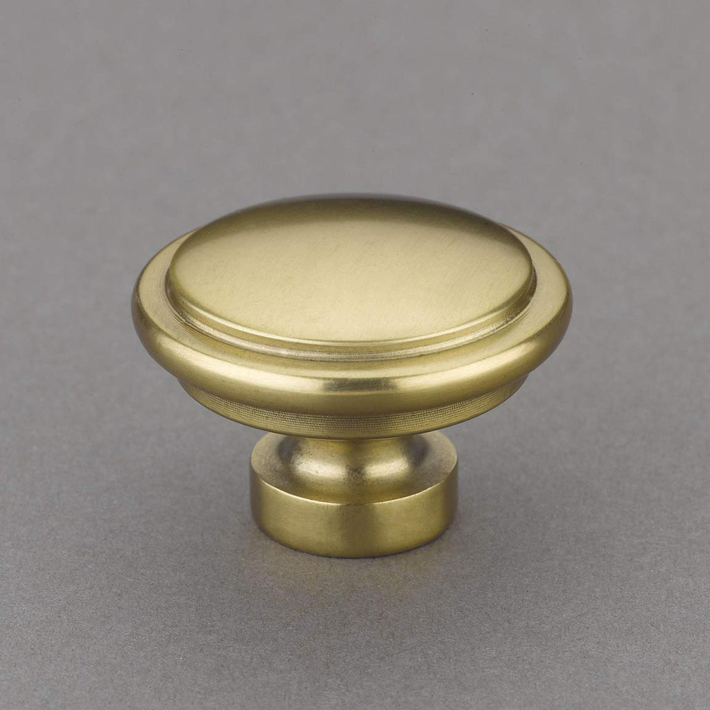 Louvre Collection 1" Knob Pulls Handle Hardware Burnished Brass Finish Great for Kitchen or Bathroom Cabinets, Drawers, Dressers, and More! - P100-11/4537