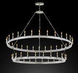 *CLOSEOUT PRICE - LIMITED QUANTITY LEFT* Wrought Iron Vintage Barn Metal Castile Chandelier Industrial Loft Rustic Lighting Great for The Living Room, Dining Room, Foyer and Entryway, Family Room, and More - CO-CS/3428/54