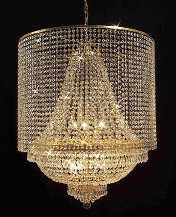 Empire Crystal Chandelier Empress Crystal (Tm) Lighting With Crystal Shade - A500-Gold/C1/870/9