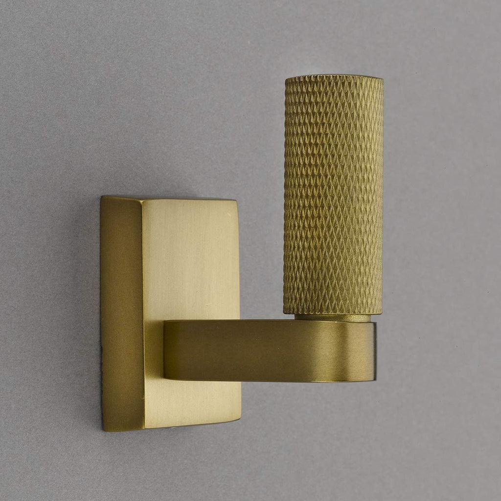 Belle Knurled Collection Burnished Brass Towel Hook/Robe Hook - Good for Kitchen, Bathroom, Bedroom, Or Closet Hardware - P100-11/4556