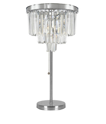 Palladium Empress Crystal (tm) Glass Fringe 3-tier Table Lamp Lighting - H 32" W14" - J10-TL/26042/3