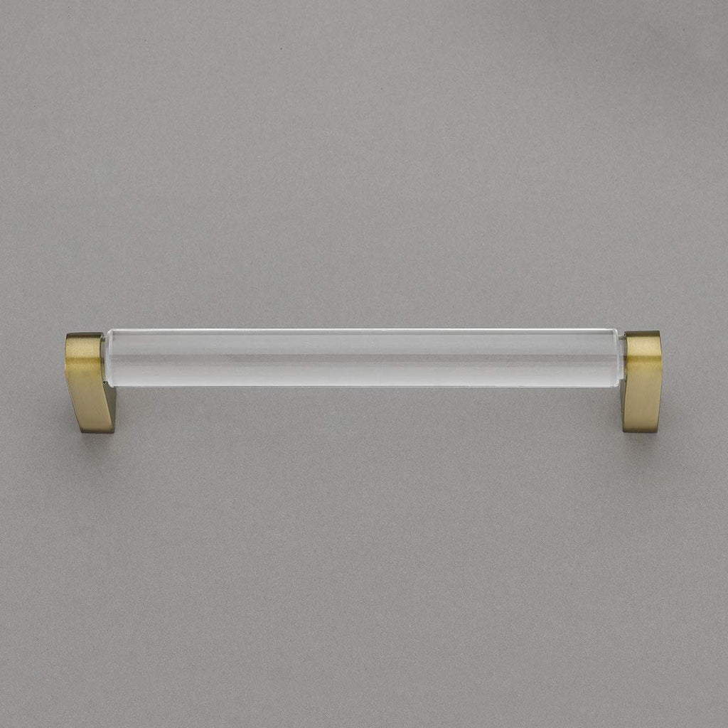 Belle Crystal Collection 6" Pull Handle Hardware Burnished Brass Finish Pulls Great for Kitchen or Bathroom Cabinets, Drawers, Dressers, and More! - 	P100-11/4554