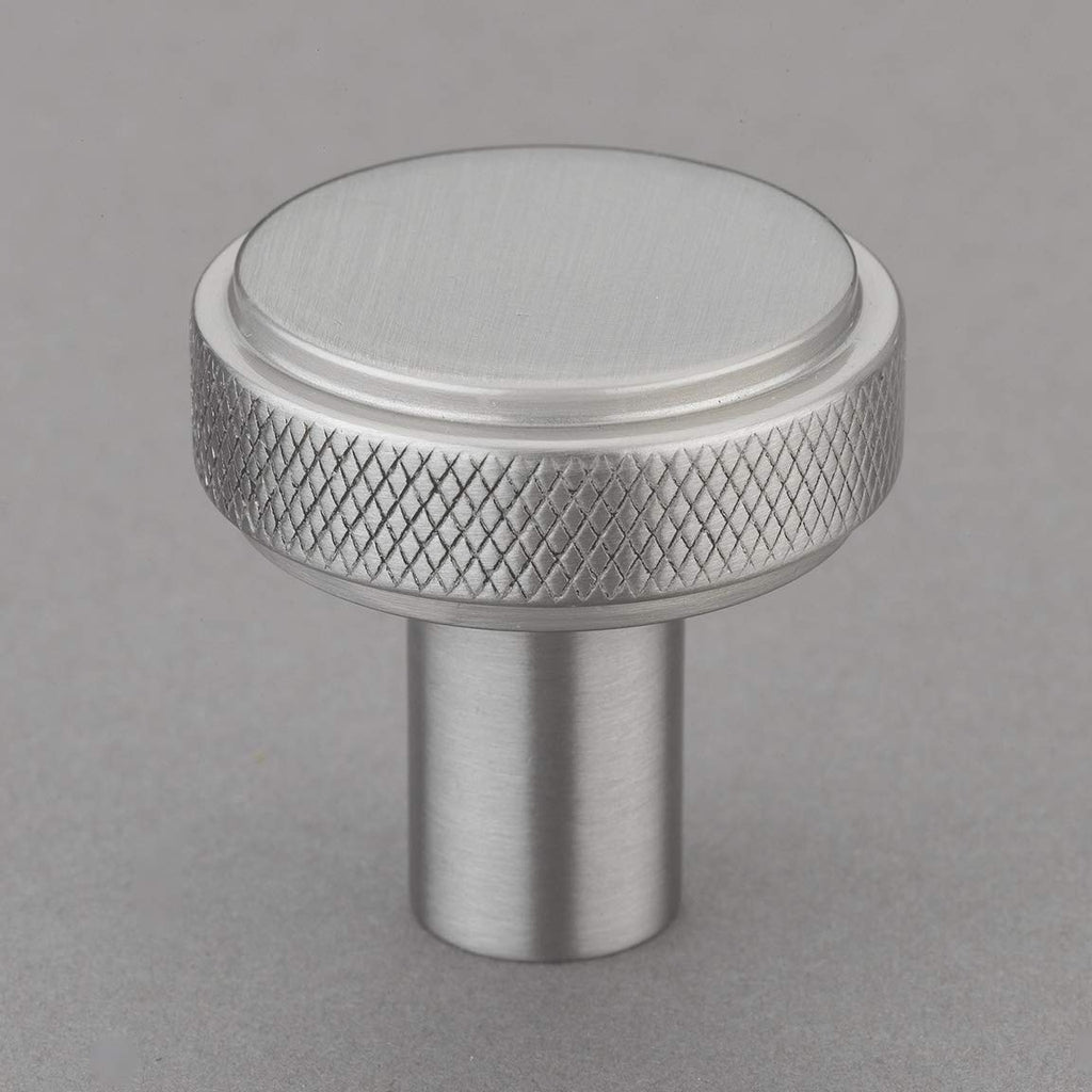 Belle Knurled 1.25" Knob Pulls Handle Hardware Satin Nickel Finish Great for Kitchen or Bathroom Cabinets, Drawers, Dressers, and More! - P100-10/4543