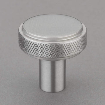 Belle Knurled 1.25" Knob Pulls Handle Hardware Satin Nickel Finish Great for Kitchen or Bathroom Cabinets, Drawers, Dressers, and More! - P100-10/4543