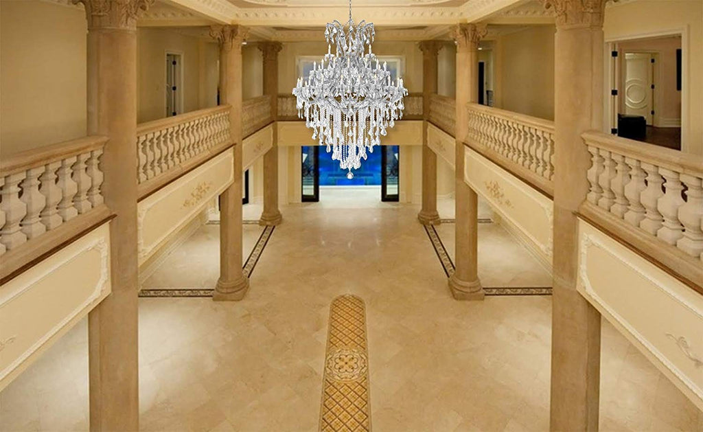 Set of 2-1 Large Foyer/Entryway Maria Theresa Empress Crystal (tm) Chandeliers Lighting! H 60" W 52" and 1 Chandelier Crystal Lighting Chandeliers H30 X W28 - CS/B12/2756/36+1 + CS/21532/12+1 A500-