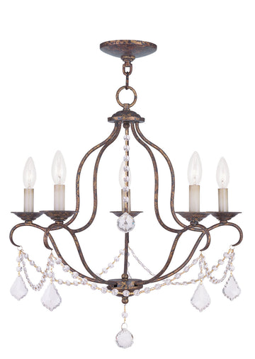 Livex Chesterfield 5 Light VBR Chandelier - C185-6435-71
