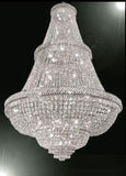 French Empire Crystal Chandelier Silver Finish 6Ft Tall - Perfect for Entryway or Foyer