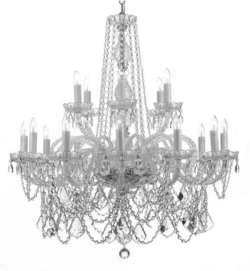 Swarovski Crystal Trimmed Chandelier! Crystal Chandelier Chandeliers Lighting H42" X W37" - F46-3/385/9+9SW