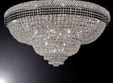 Flush French Empire Crystal Chandelier Chandeliers Moroccan Style Lighting Trimmed with Jet Black Crystal! Good for Dining Room, Foyer, Entryway, Family Room and More! H29" X W50" - A500-FLUSH/B79/CS/448/48