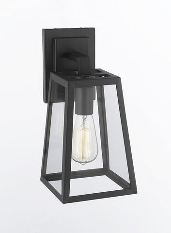 *CLOSEOUT PRICE - LIMITED QUANTITY LEFT* Modern Filament Clear Glass Wall Sconce - Good For Outdoor Lighting And Indoor Use - Wrought Iron Vintage Barn Metal Industrial Urban Loft Rustic Wall Mount Lighting - Size: 6"W X 7"D X 13"H - CO-3165/1