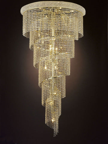 French Empire Empress Crystal (tm) Chandelier Chandeliers Lighting H 54" W 30" - G93-CG/SM/2163/34