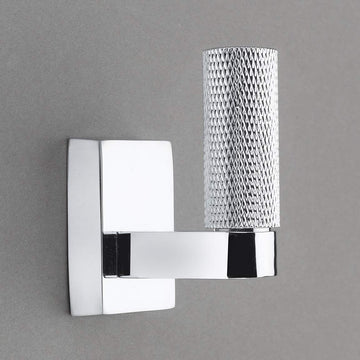 elle Knurled Collection Polished Chrome Towel Hook/Robe Hook - Good for Kitchen, Bathroom, Bedroom, Or Closet Hardware - P100-12/4556
