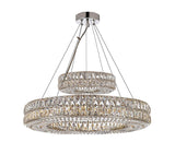 *CLOSEOUT PRICE - LIMITED QUANTITY LEFT* Crystal Nimbus Ring Chandelier Modern/Contemporary Lighting Pendant 40" Wide - for Dining Room, Foyer, Entryway, Family Room - Double Ring! - CO-3063/14+8
