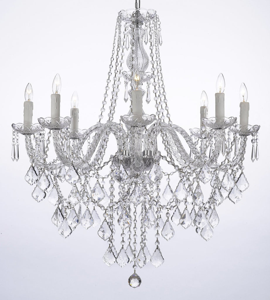 Crystal Chandelier Lighting 33ht X 28wd 8 Lights Fixture Pendant Ceiling Lamp Murano - 243/8-SP-3