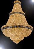 French Empire Crystal Chandelier Chandeliers Lighting Trimmed with Jet Black Crystal! Good for Dining Room, Foyer, Entryway, Family Room and More! H72" X W50" - A500-B79/CG/448/48