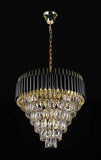*CLOSEOUT PRICE - LIMITED QUANTITY LEFT* Retro Palladium Empress Crystal (Tm) Glass Fringe 6 Tier Chandelier Lighting W 23.6" x H 20.8" - Great for Entryway/Foyer, Living Room, Family Room, and More! Limited Edition ! - CO-76211/11