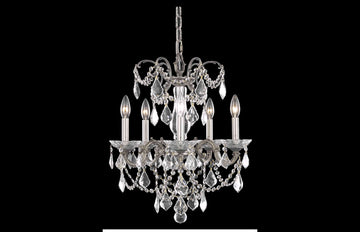 ZC121-9705D18PW/RC - Regency Lighting: Athena 5 light Pewter Pendant Clear Royal Cut Crystal