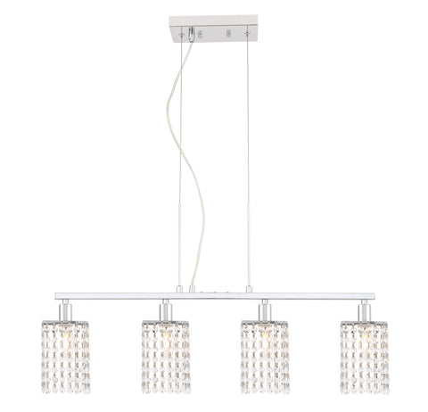 ZC121-LD7502C - Living District: Taylor 4 light Chrome Pendant