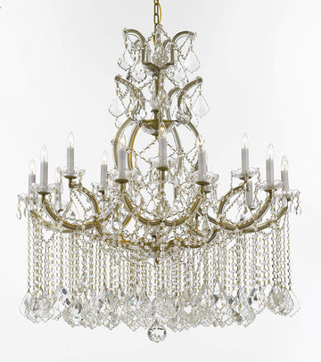 Maria Theresa Chandelier Crystal Lighting Chandeliers Lights Fixture Ceiling Lamp for Dining Room, Entryway, Living Room H 48" W 37" - A500-B112/52/21510/15+1