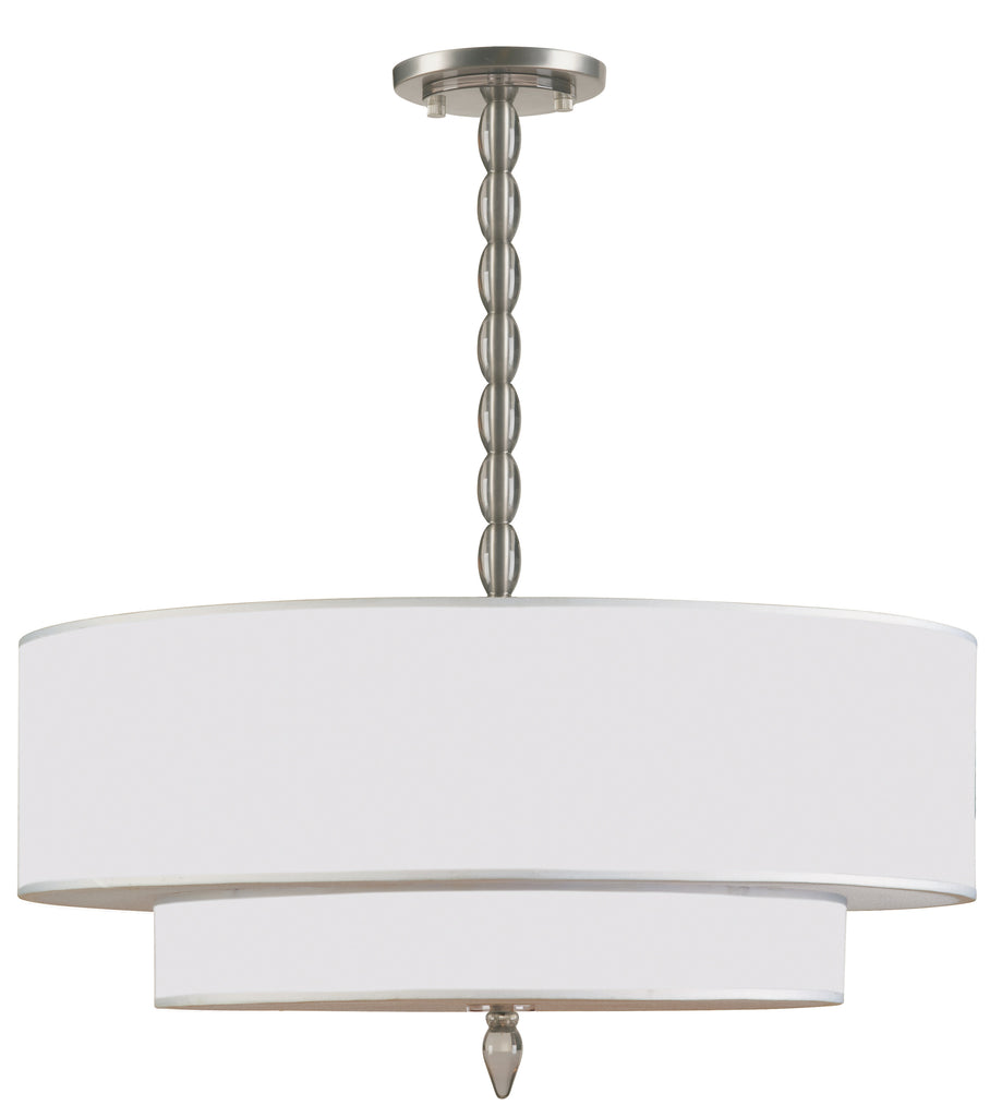 5 Light Satin Nickel Transitional  Modern Chandelier - C193-9507-SN