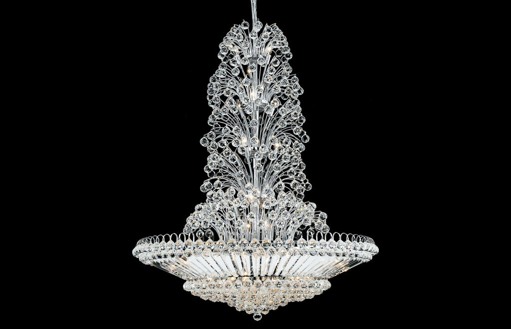 C121-2908G48C/RC - Regency Lighting: Sirius 43 light Chrome Chandelier Clear Royal Cut Crystal