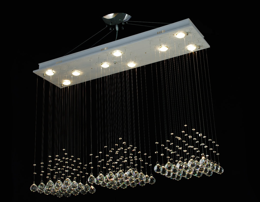 Raindrop Crystal Fixture Crystal Lighting Pendant Chrome Finish - J10-26060/3+3+3