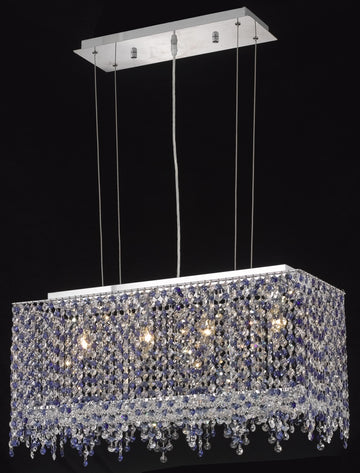 ZC121-1391W30C-CL/RC By Regency Lighting 1391 Moda Collection Wall Sconce W30 H8 E6 Lt:7 Chrome Finish  (Royal Cut Crystal)