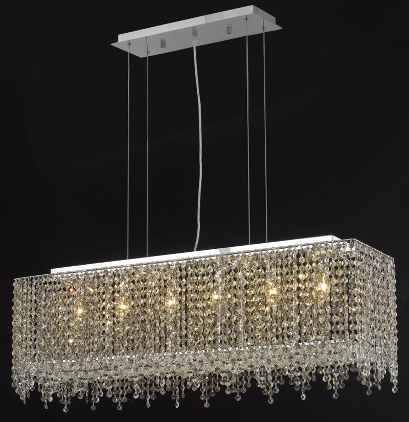 ZC121-1391W42C-CL/RC By Regency Lighting 1391 Moda Collection Wall Sconce W42 H8 E6 Lt:10 Chrome Finish  (Royal Cut Crystal)