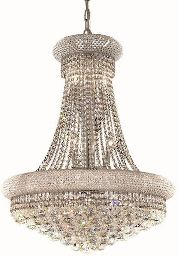 ZC121-V1800D24C/EC By Elegant Lighting - Primo Collection Chrome Finish 14 Lights Dining Room