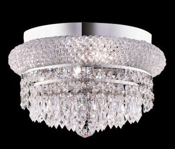 C121-1802F12C By Regency Lighting-Primo Collection Chrome Finish 4 Lights Flush