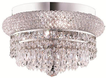 ZC121-1802F12C/EC By Regency Lighting - Primo Collection Chrome Finish 4 Lights Flush Mount