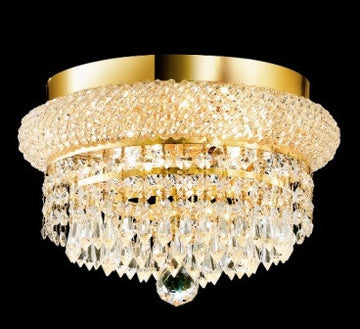 C121-1802F12G By Regency Lighting-Primo Collection Gold Finish 4 Lights Flush