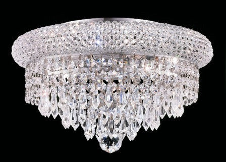 C121-1802F14C By Regency Lighting-Primo Collection Chrome Finish 6 Lights Flush