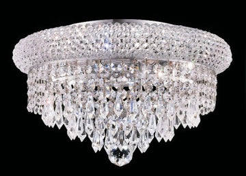 C121-1802F14C By Regency Lighting-Primo Collection Chrome Finish 6 Lights Flush