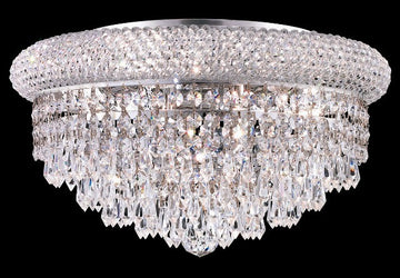 C121-1802F16C/EC By Elegant Lighting Primo Collection 8 Lights Flush Mount Chrome Finish
