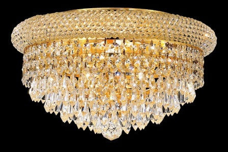 C121-1802F16G By Regency Lighting-Primo Collection Gold Finish 8 Lights Flush