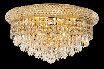 C121-1802F16G By Regency Lighting-Primo Collection Gold Finish 8 Lights Flush