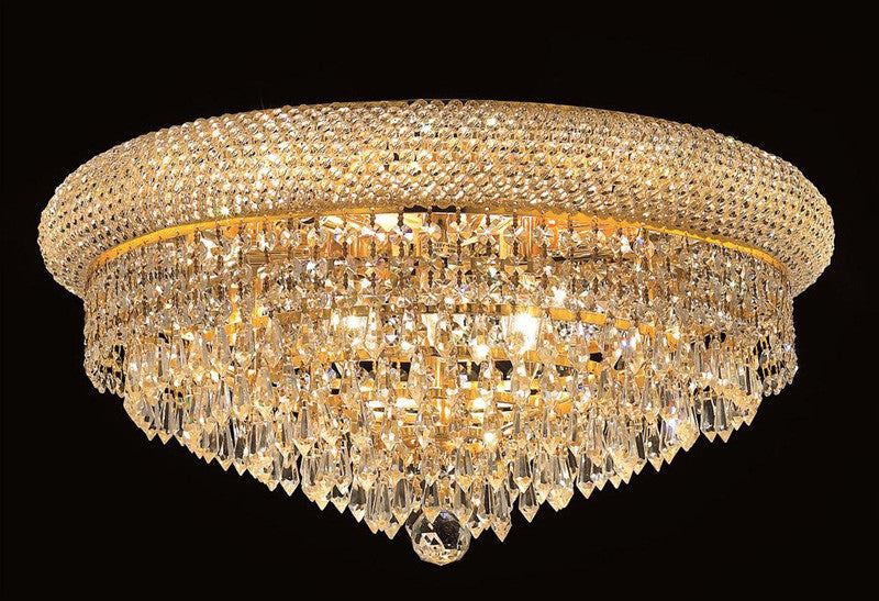 ZC121-1802F20G/EC By Regency Lighting - Primo Collection Gold Finish 10 Lights Flush Mount
