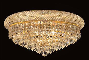 ZC121-1802F20G/EC By Regency Lighting - Primo Collection Gold Finish 10 Lights Flush Mount